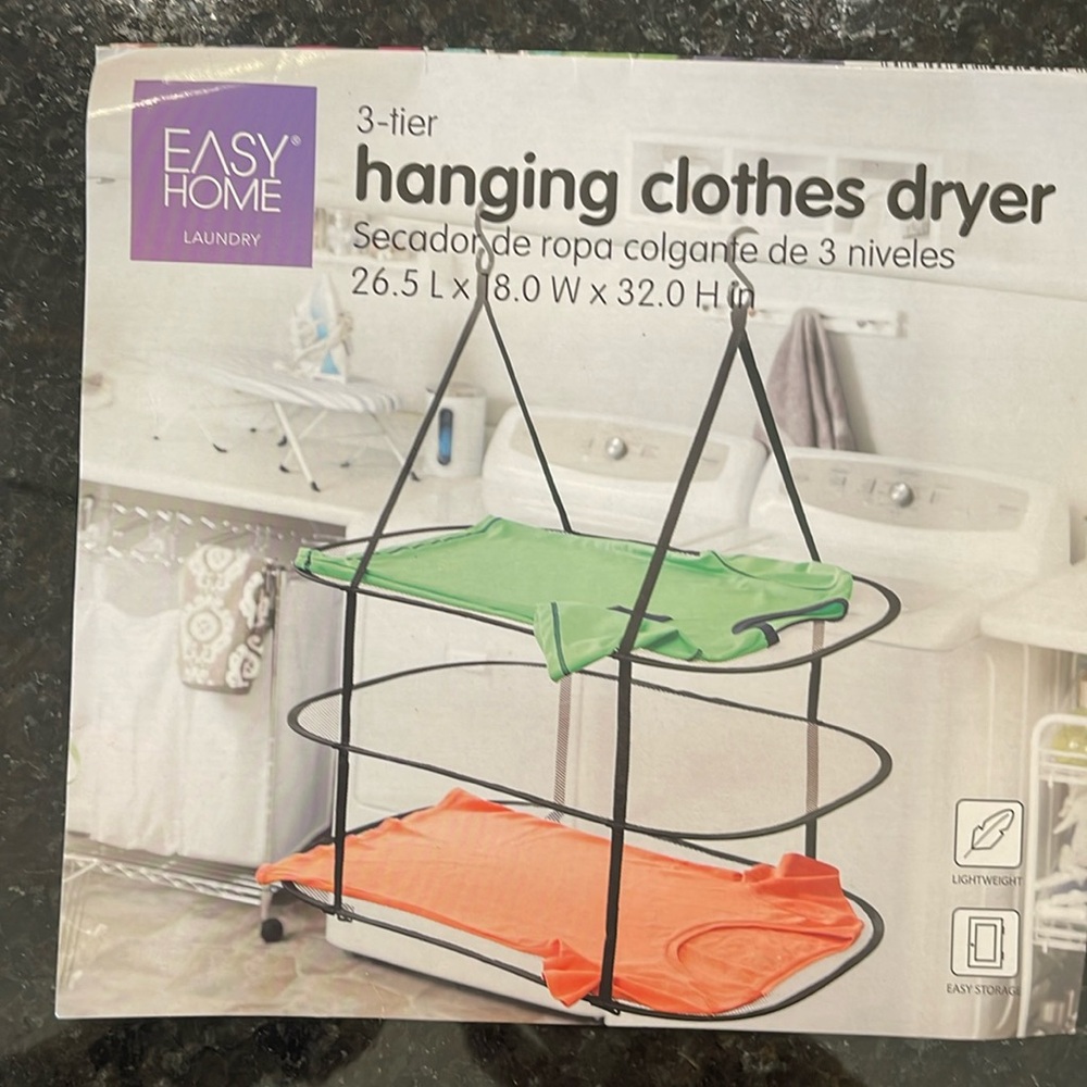 Easy Home Hanging Clothes Dryer 3 Tier Laundry Dryer Netting  new in package